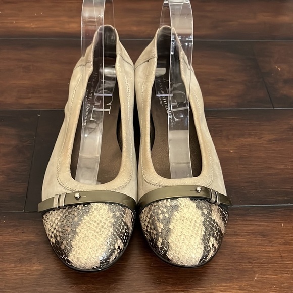 AGL Attilio Giusti Leombruni Snake skin Metallic Flats Cap Toe size EU41 US10.5 - Picture 2 of 13